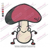 Mushrooms Vegetable Embroidery Design 02